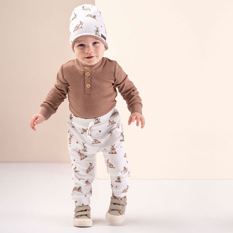 Spodnie dresowe chłopięce, białe, Nicol