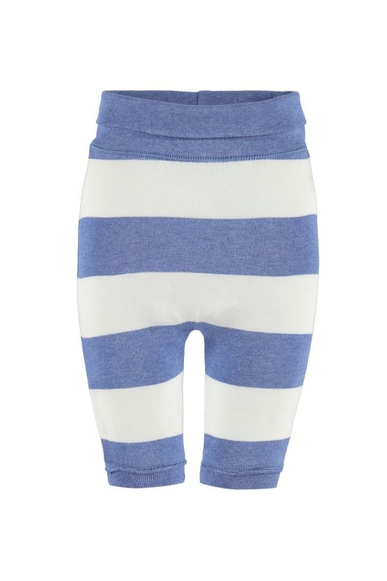 Spodnie dresowe chłopięce, biało-niebieskie, paski, Bellybutton