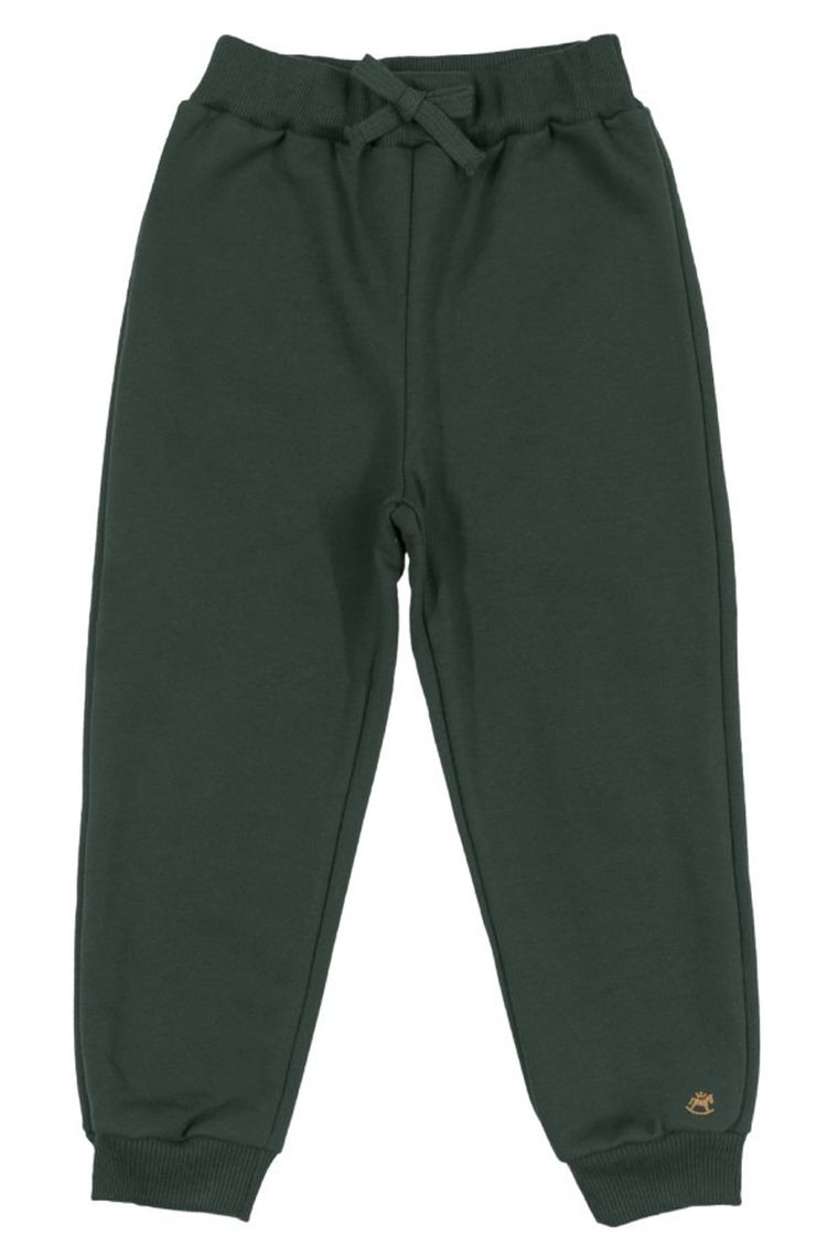 Spodnie dresowe chłopięce, ciemnozielone, Up Baby