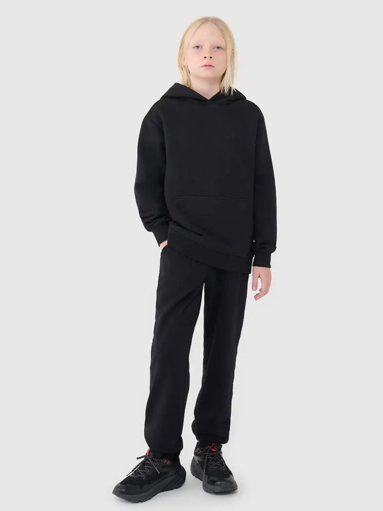 Spodnie dresowe chłopięce, czarne, 4F