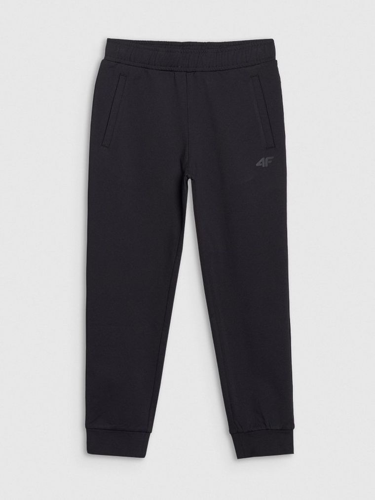 Spodnie dresowe chłopięce, czarne, 4F