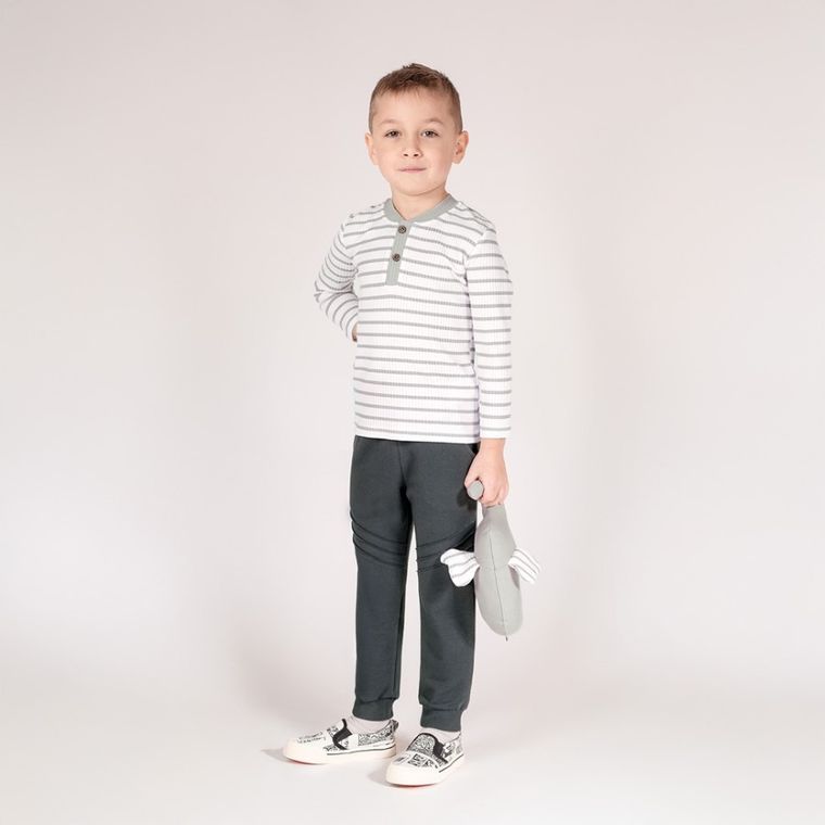 Spodnie dresowe chłopięce, grafitowe, Nicol