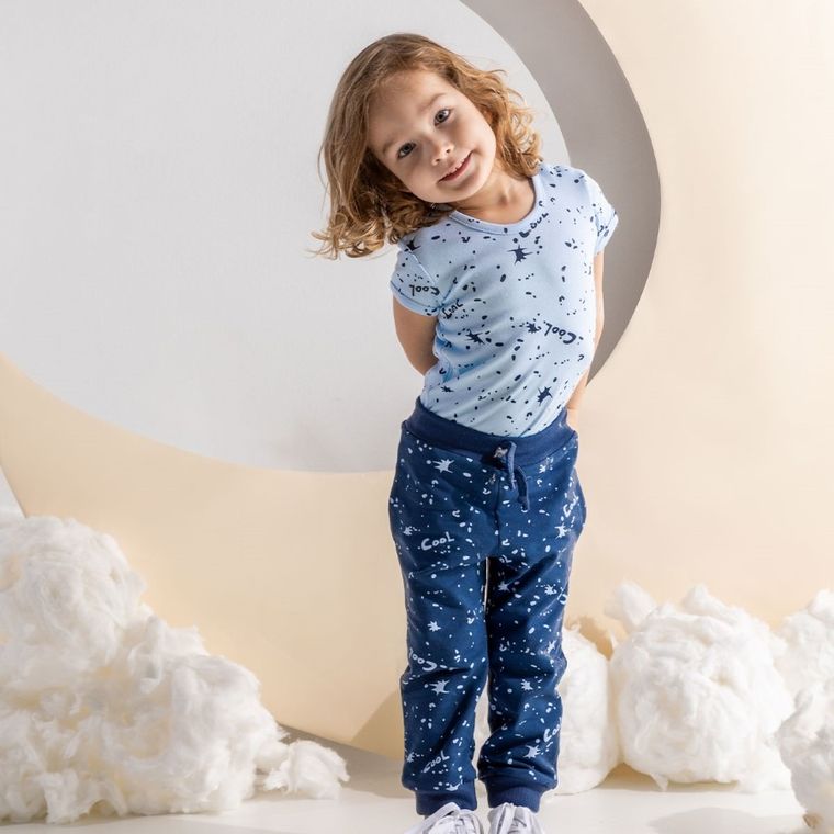 Spodnie dresowe chłopięce, granatowe, Cool, Nicol