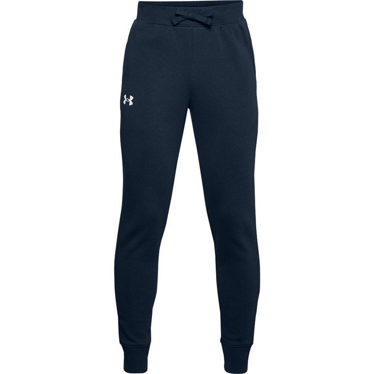 Spodnie dresowe chłopięce, granatowe, Under Armour Y Rival Cotton Pants