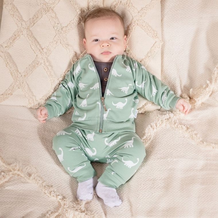 Spodnie dresowe chłopięce, miętowe, Nicol