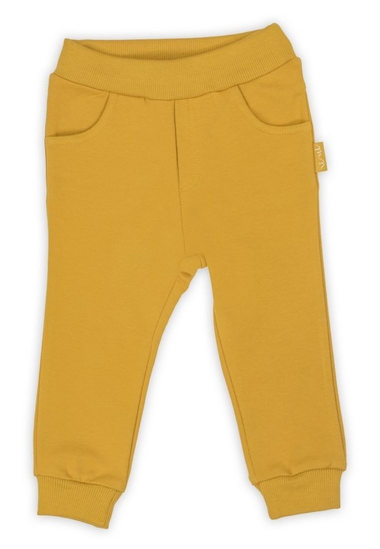 Spodnie dresowe chłopięce, musztardowe, Nicol