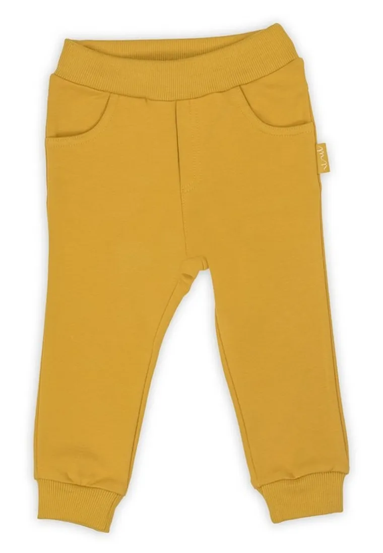 Spodnie dresowe chłopięce, musztardowe, Nicol