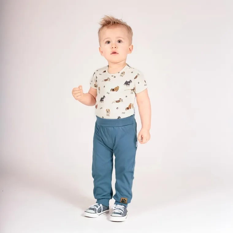 Spodnie dresowe chłopięce, niebieskie, Nicol