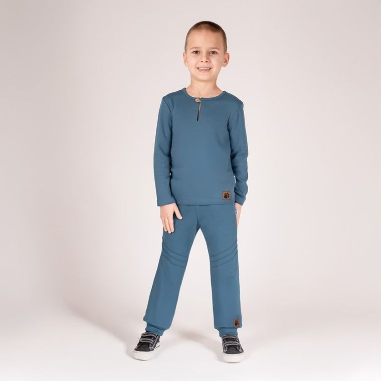 Spodnie dresowe chłopięce, niebieskie, Nicol