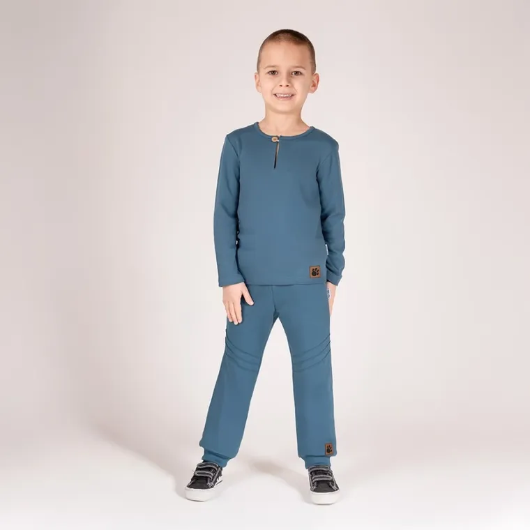 Spodnie dresowe chłopięce, niebieskie, Nicol