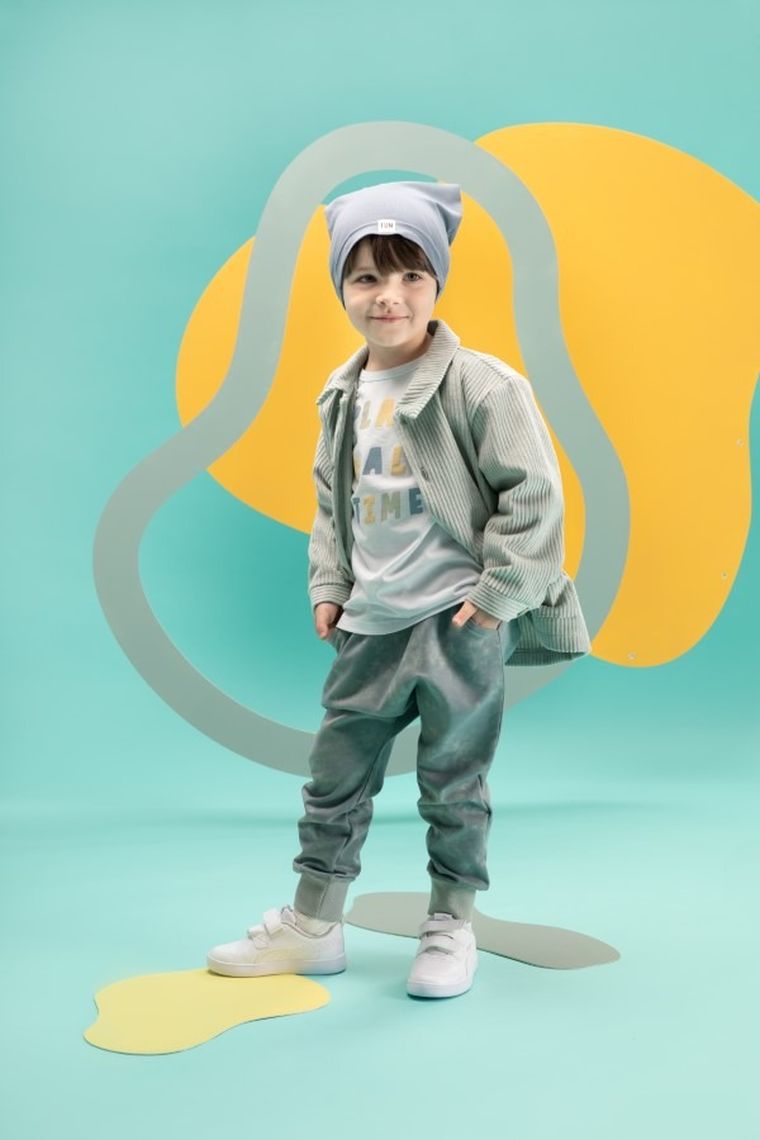 Spodnie dresowe chłopięce, pumpy, niebieskie, Pinokio