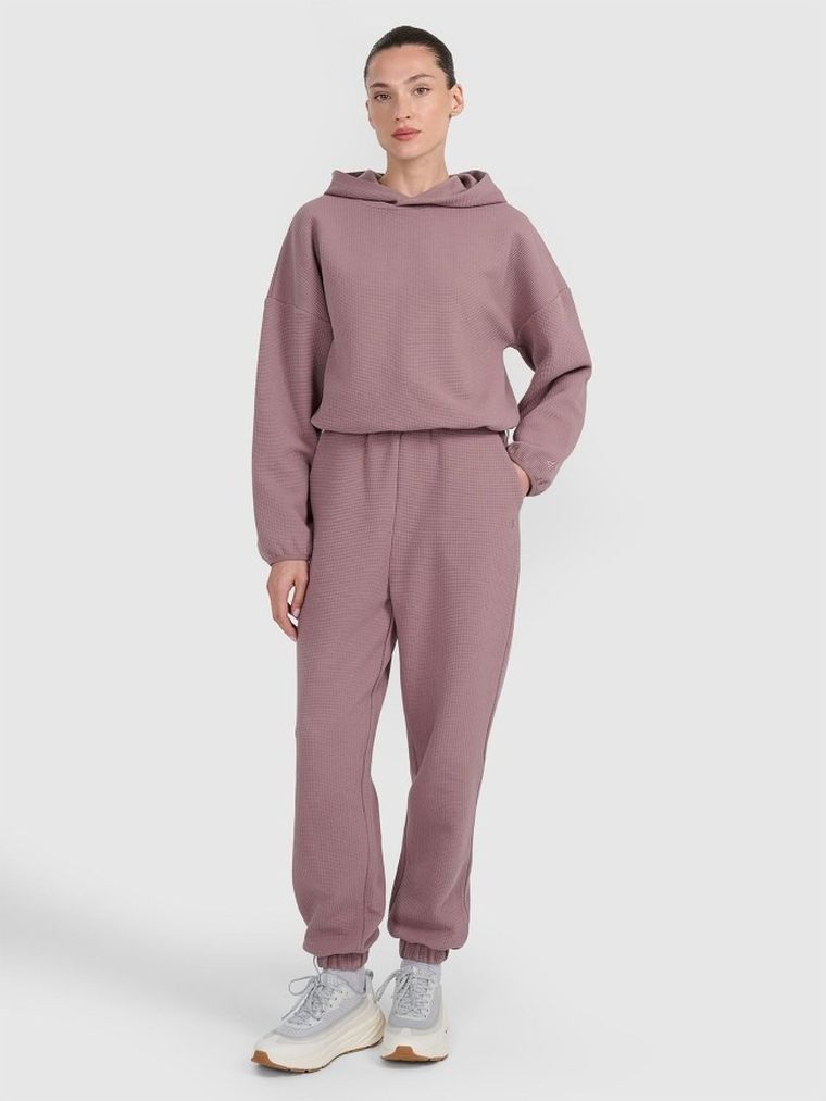 Spodnie dresowe damskie, brązowe, 4F