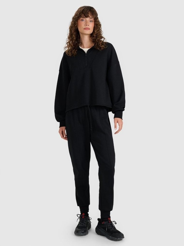 Spodnie dresowe damskie, czarne, 4F