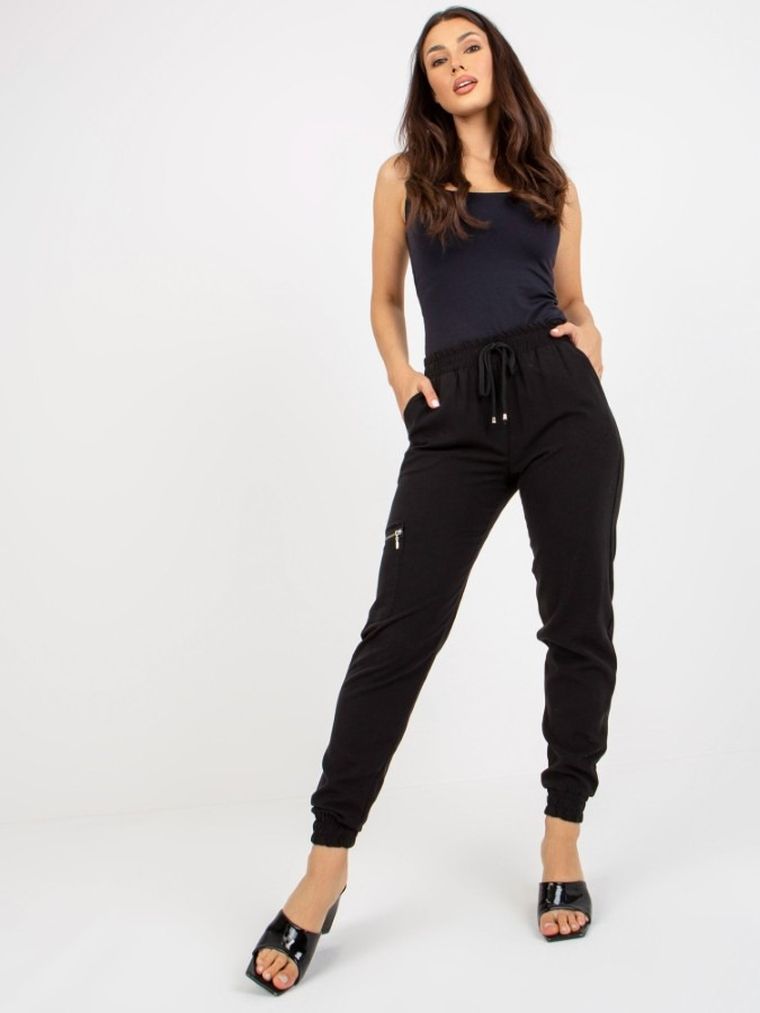 Spodnie dresowe damskie, czarne, Zuluna