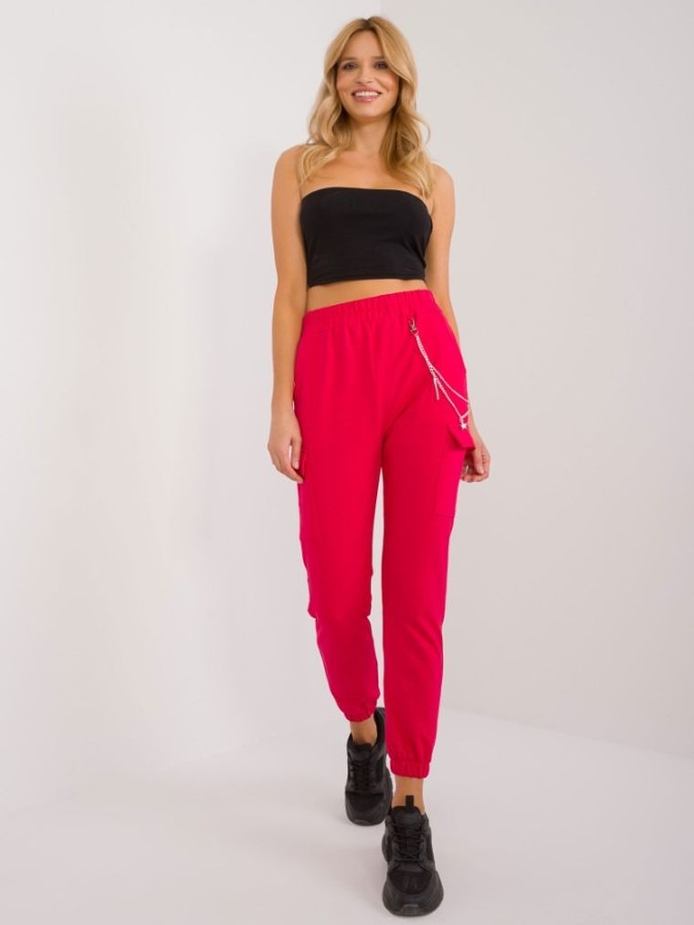 Spodnie dresowe damskie, czerwone, Relevance