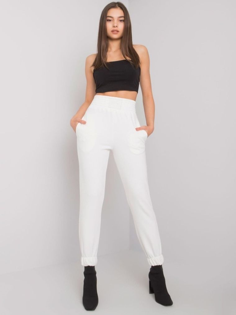 Spodnie dresowe damskie, ecru, Factory Price