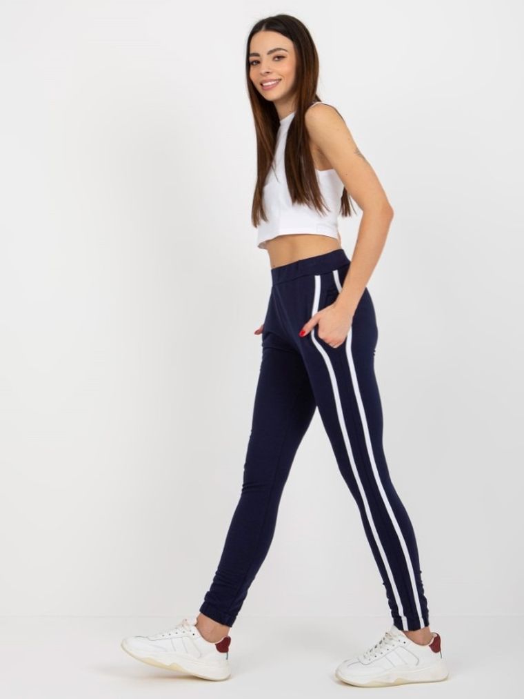 Spodnie dresowe damskie, granatowe, Rue Paris