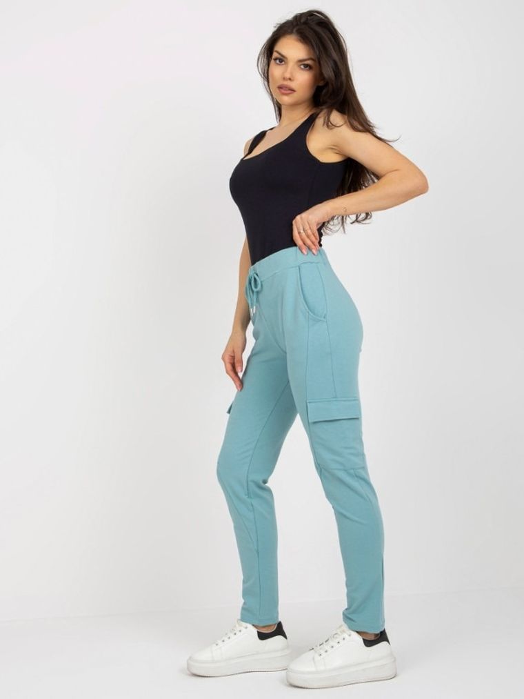 Spodnie dresowe damskie, miętowe, Relevance