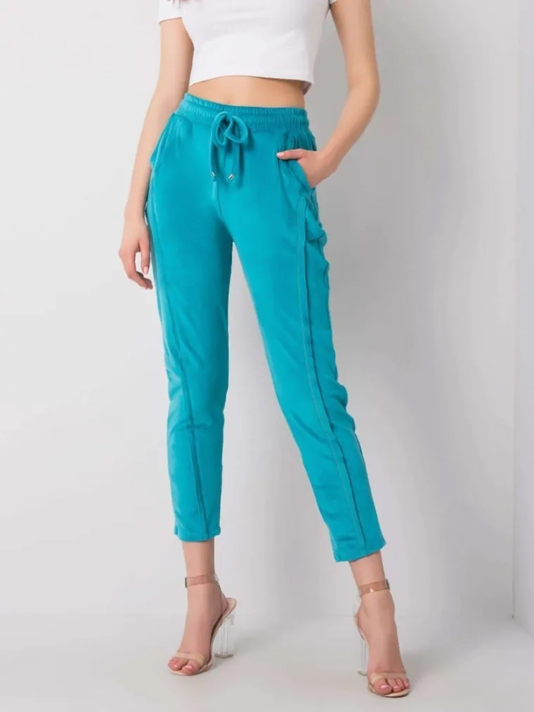 Spodnie dresowe damskie, niebieskie, Rue Paris