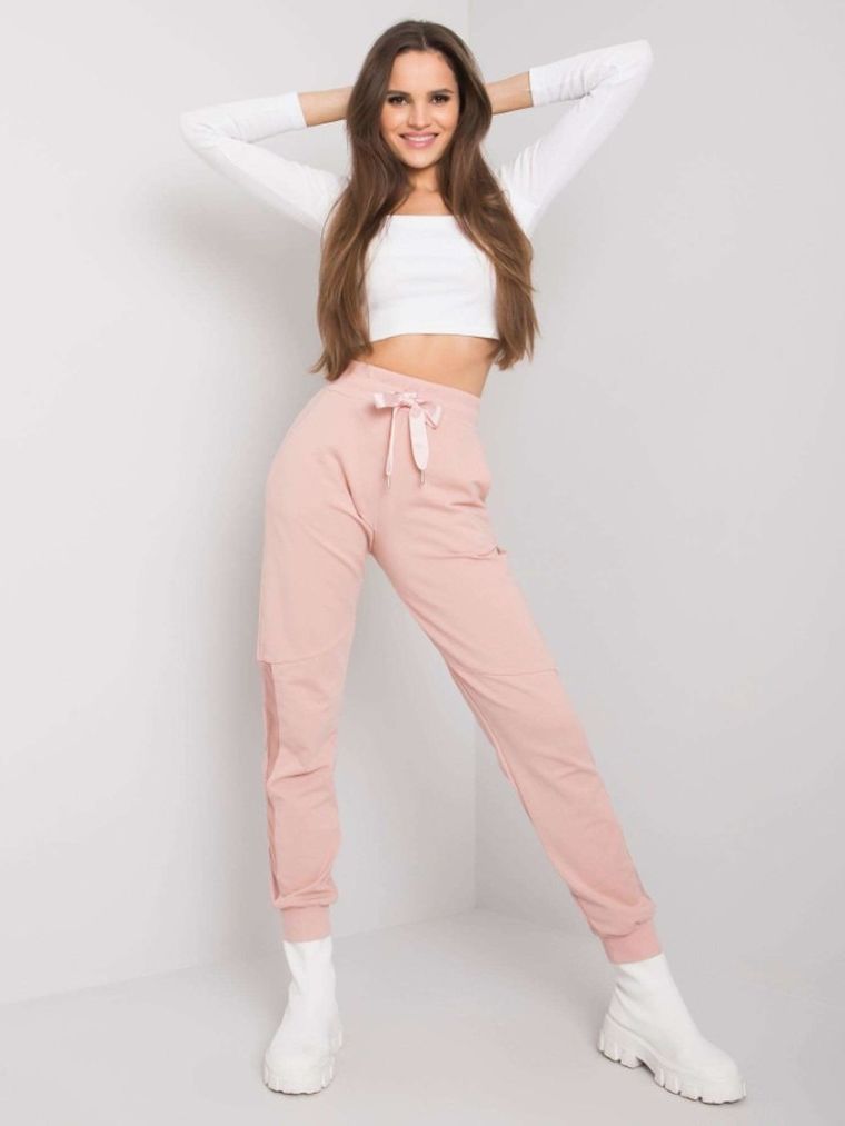 Spodnie dresowe damskie, różowe, Relevance