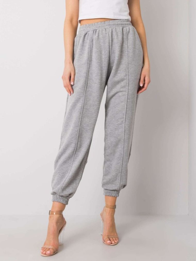 Spodnie dresowe damskie, szare, Ex Moda