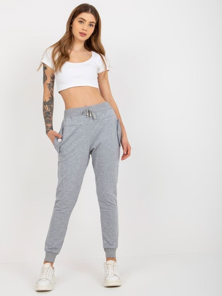 Spodnie dresowe damskie, szare, Lily Rose