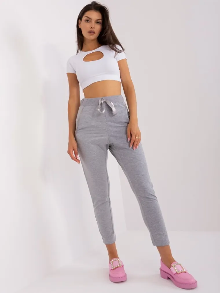 Spodnie dresowe damskie, szare, Lily Rose