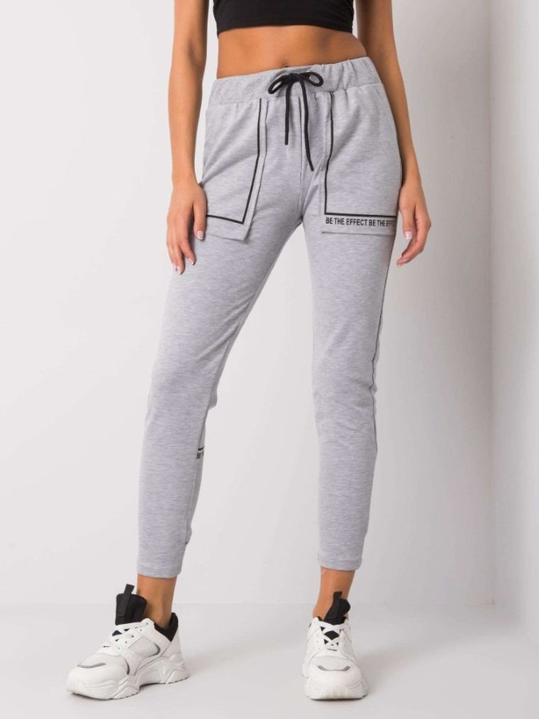 Spodnie dresowe damskie, szare, Relevance