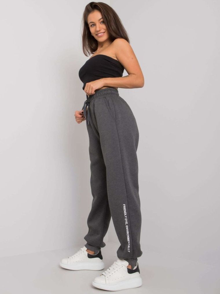 Spodnie dresowe damskie, szare, Relevance