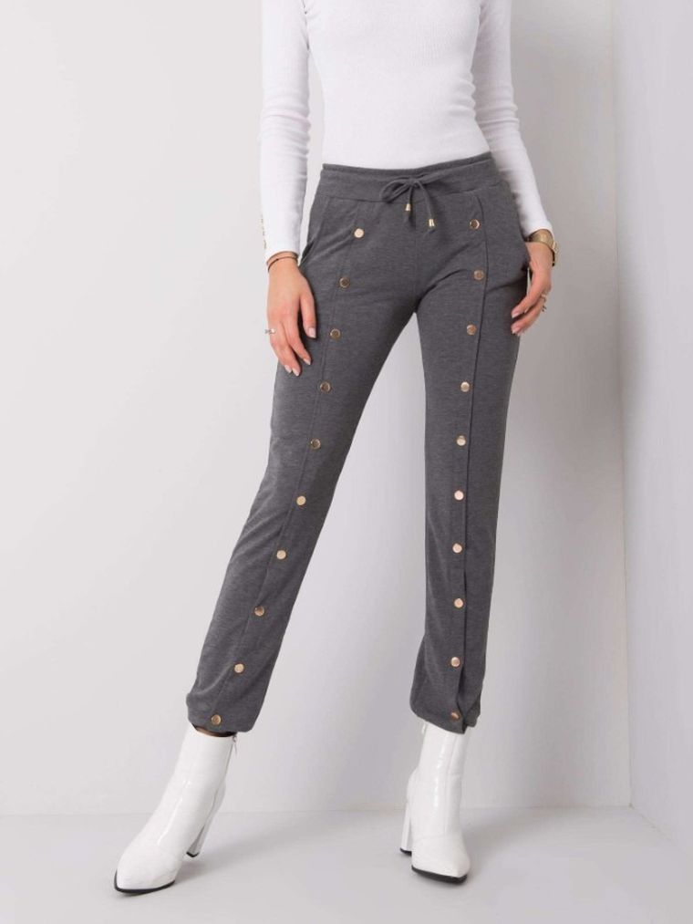 Spodnie dresowe damskie, szare, Relevance