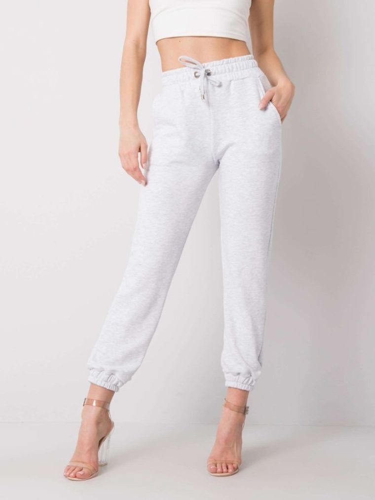 Spodnie dresowe damskie, szare, Rue Paris