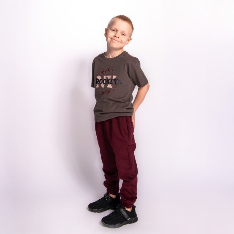 Spodnie dresowe dla chłopca, bordowe, Tup Tup