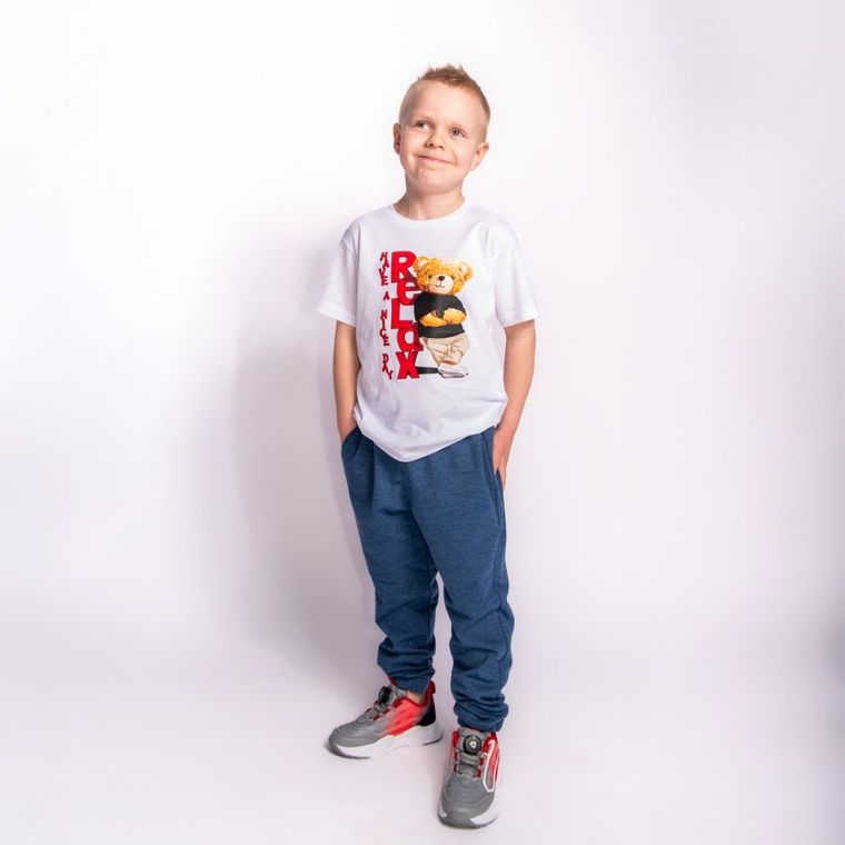 Spodnie dresowe dla chłopca, niebieskie, Tup Tup