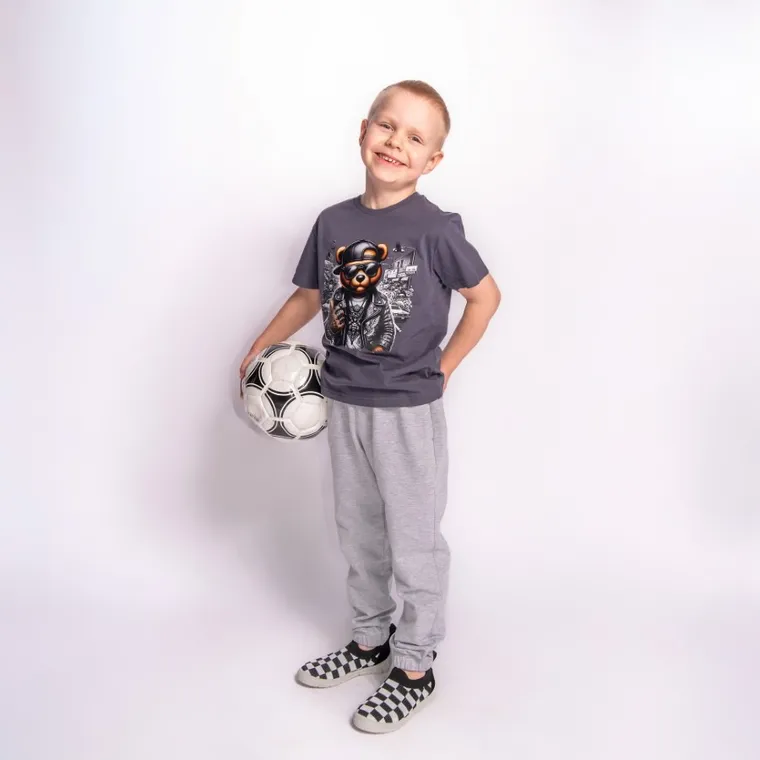 Spodnie dresowe dla chłopca, szare, Tup Tup