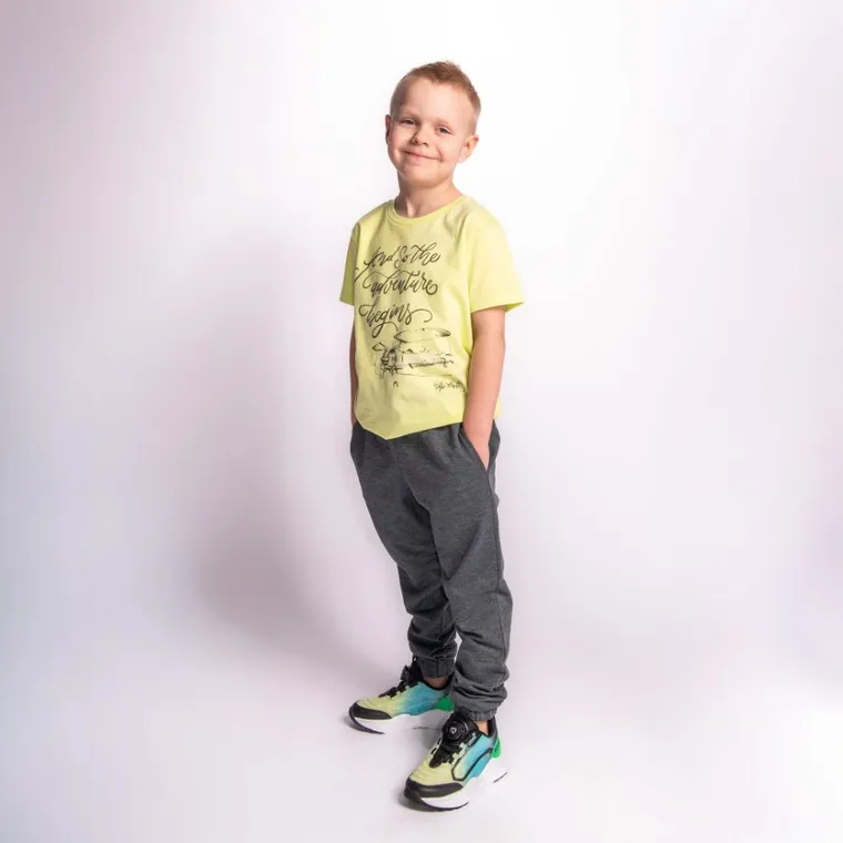 Spodnie dresowe dla chłopca, szare, Tup Tup