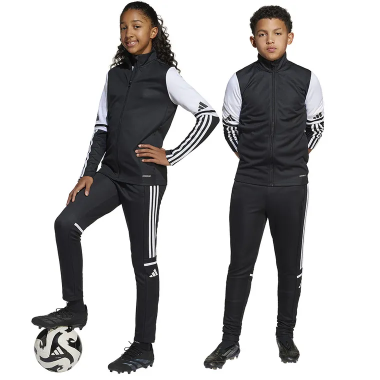 Spodnie dresowe dziecięce, czarne, Adidas Squadra