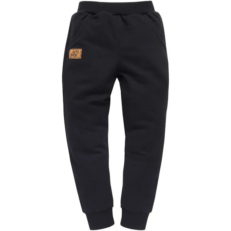 Spodnie dresowe dziecięce, czarne, Pinokio