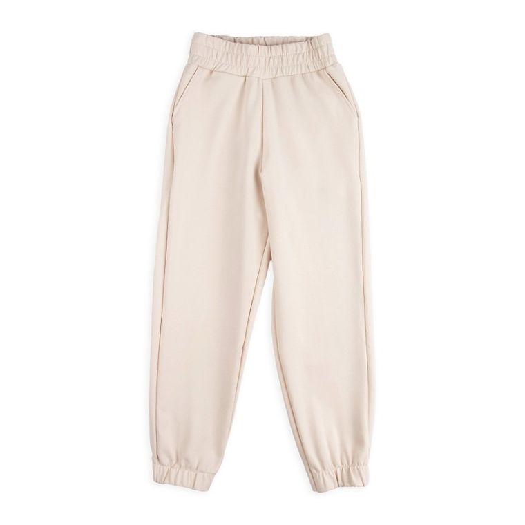 Spodnie dresowe dziewczęce, beżowe, Tup Tup