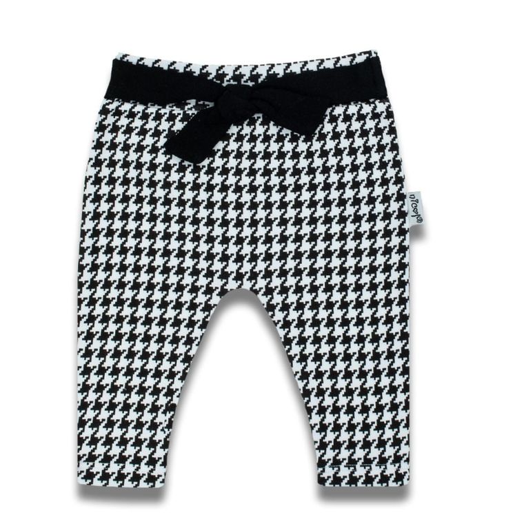 Spodnie dresowe dziewczęce, biało-czarne, Nicol