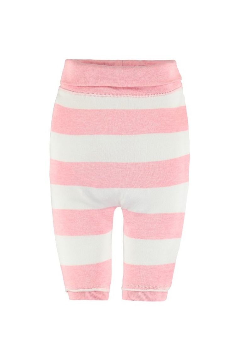 Spodnie dresowe dziewczęce, biało-różowe, Bellybutton