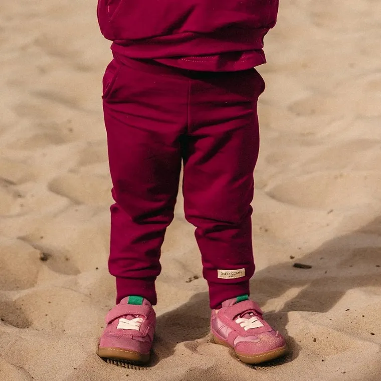 Spodnie dresowe dziewczęce, bordowe, Eevi