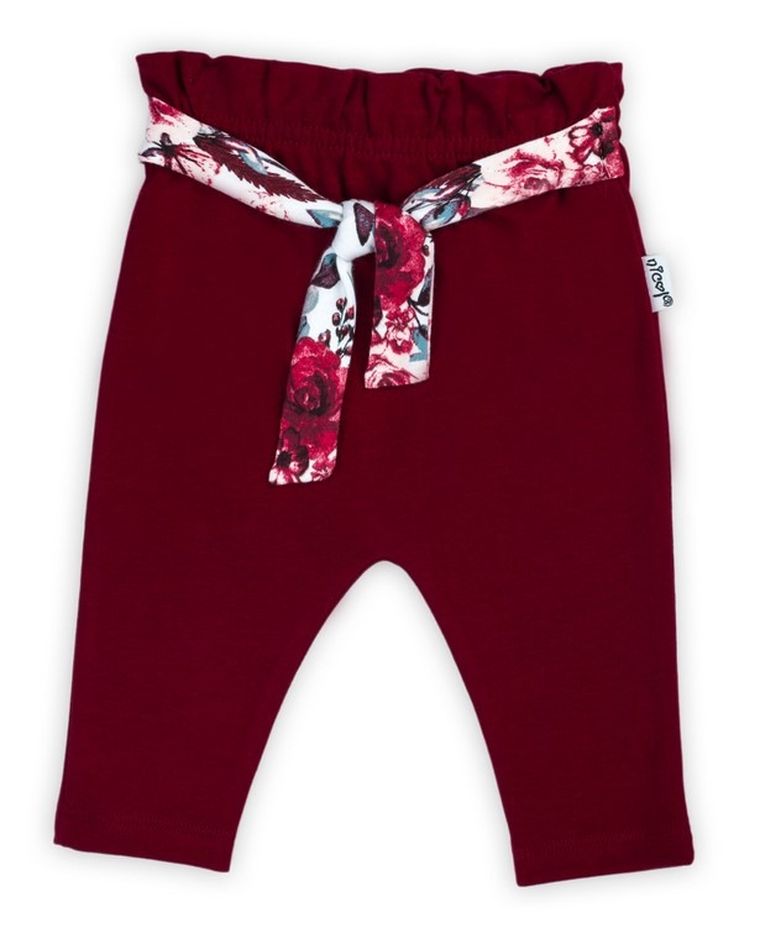 Spodnie dresowe dziewczęce, bordowe, Nicol