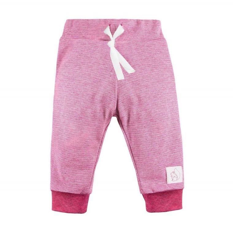 Spodnie dresowe dziewczęce, bordowe, paski, Eevi