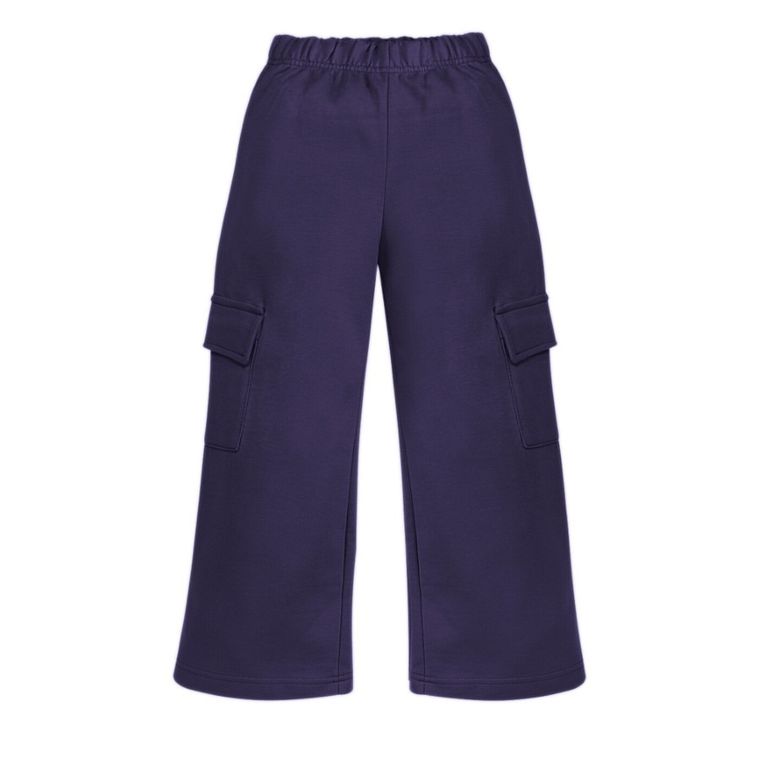 Spodnie dresowe dziewczęce, culotte, granatowe, Pinokio