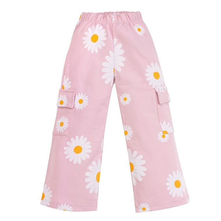 Spodnie dresowe dziewczęce, culotte, różowe, Pinokio