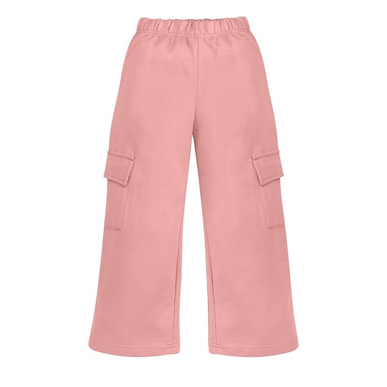 Spodnie dresowe dziewczęce, culotte, różowe, Pinokio