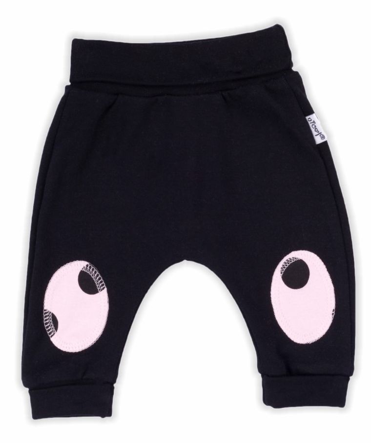 Spodnie dresowe dziewczęce, czarne, Nicol