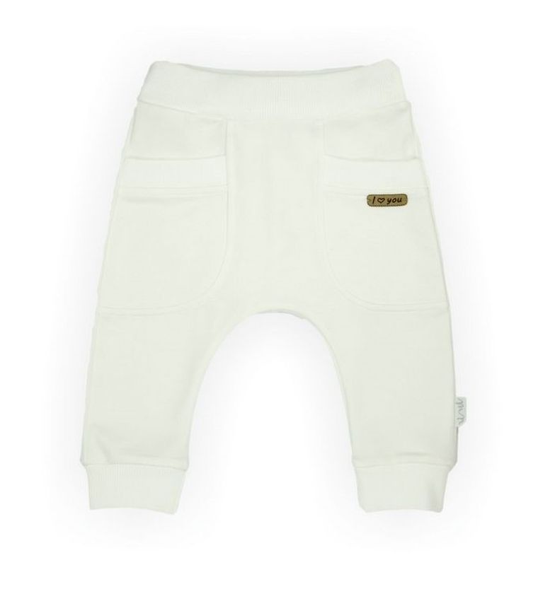 Spodnie dresowe dziewczęce, ecru, Nicol