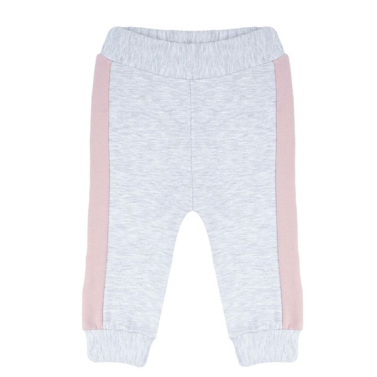 Spodnie dresowe dziewczęce, różowo-szare, Nicol