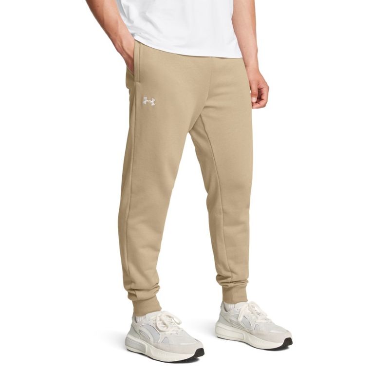 Spodnie dresowe męskie, beżowe, Under Armour